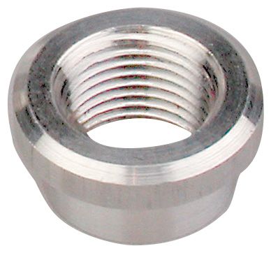 Female Pipe Weld Bung - Recessed Flange - 1/8" NPT, 6061 Bare Aluminum