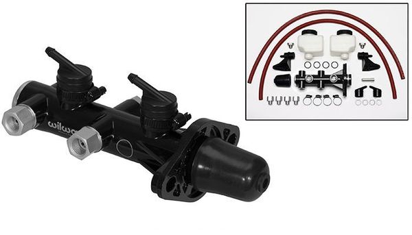 1 Inch Wilwood Compact Tandem Remote Master Cylinder, Black Finish