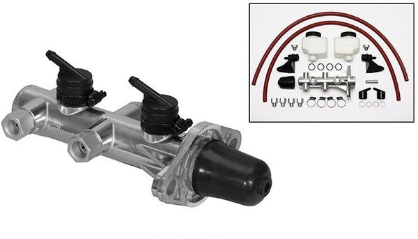 1 Inch Wilwood Compact Tandem Remote Master Cylinder, Polished Finish