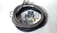 2 Stainless Braid 2 Rubber Hose Kit for Bosch Hydro-Boost Brake Booster