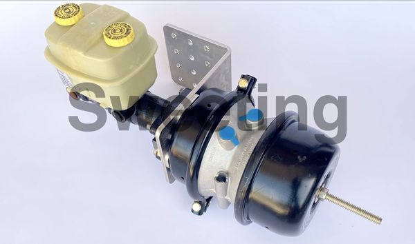 Air-Hydraulic Brake System with 2 inch Brake Fluid Dual Reservoir Master Cylinder for Medium Trucks