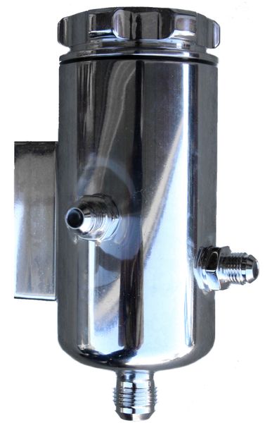 Billet Aluminum Remote Power Steering Reservoir for Hydro-Boost Machine Finish