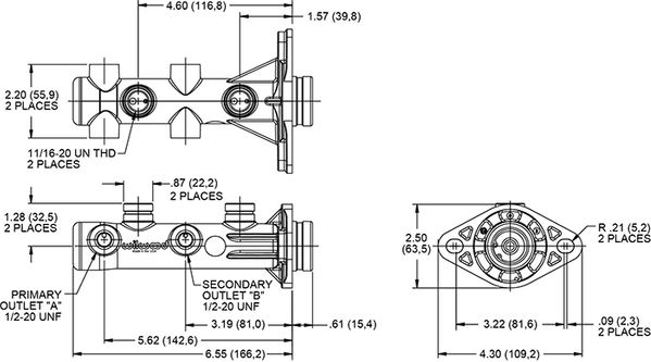 Master Cylinder Dimensions
