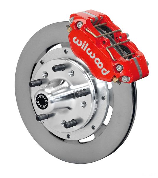140-15406-R - DP-DB Front Kit,12.19", Red 1970-1973 Mustang  Disc & Drum Spindle