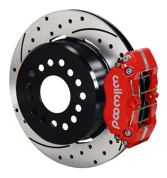 140-13204-DR - DP-DB P/S Park Brake Kit, Drilled, Red Big Ford 2.36" Offset