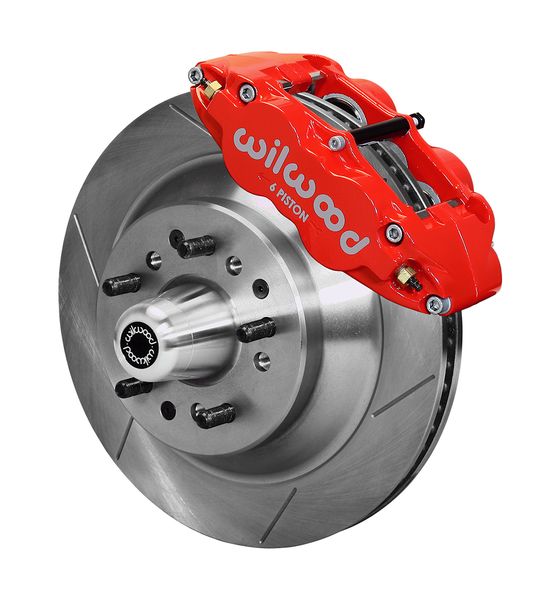 140-13654-R - FNSL6R Front Hub & 1PC Rtr Kit,12.88"-Red 60-68 Ford / Mercury Full Size / Galaxie