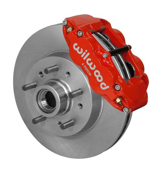 140-14526-R - FNSL6R Front Kit,11.86" 1 PC Rotor&Hub, Red 60-63 GM C10