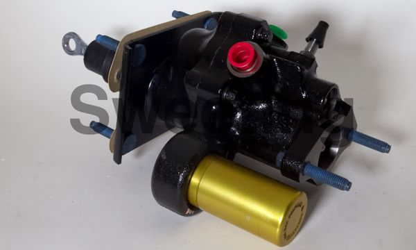 Hydro-Boost Brake Booster for AM General H1 Humvee w/ American Thread Ports and Gold Accumulator (Blue Master Cylinder Studs)