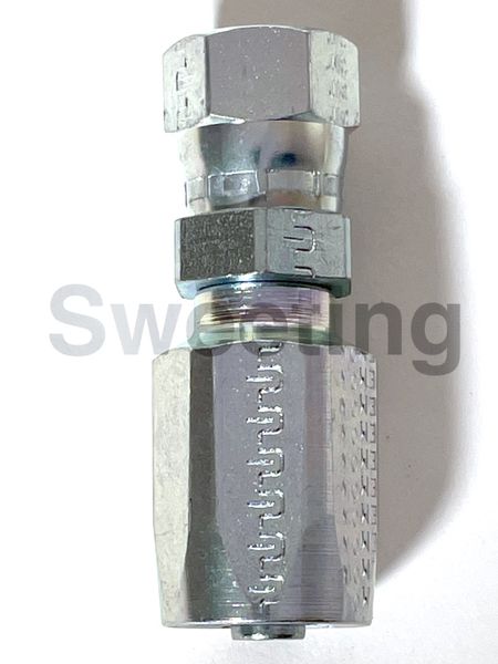 Reusable/Field Attachable Hose End for 6AN High Pressure Rubber Hose, Straight