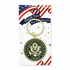 1-5/8 Inch United States Army Shield Engravable Enameled Key Ring
