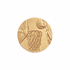 1 Inch Round 3D Stamped Basketball Dunk Brass Metal Medallion Decal Disc-Peel and Stick Back