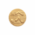 1 Inch Round 3D Stamped Female Freestyle Swimmers Brass Metal Medallion Decal Disc-Peel and Stick Back