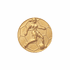 1 Inch Round 3D Stamped Female Soccer Player Brass Metal Medallion Decal Disc-Peel and Stick Back