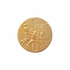 1 Inch Round 3D Stamped Female Volleyball Players Brass Metal Medallion Decal Disc-Peel and Stick Back