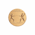 1 Inch Round 3D Stamped Foil Fencing Brass Metal Medallion Decal Disc-Peel and Stick Back