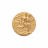 1 Inch Round 3D Stamped Male Cross Country Runners Brass Metal Medallion Decal Disc-Peel and Stick Back