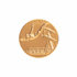 1 Inch Round 3D Stamped Male Diver Brass Metal Medallion Decal Disc-Peel and Stick Back