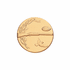 1 Inch Round 3D Stamped Skeet, Rifle, and Bird Brass Metal Medallion Decal Disc-Peel and Stick Back