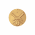 1 Inch Round 3D Stamped Softball Equipment Brass Metal Medallion Decal Disc-Peel and Stick Back