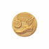 1 Inch Round 3D Stamped Track and Cleat Brass Metal Medallion Decal Disc-Peel and Stick Back