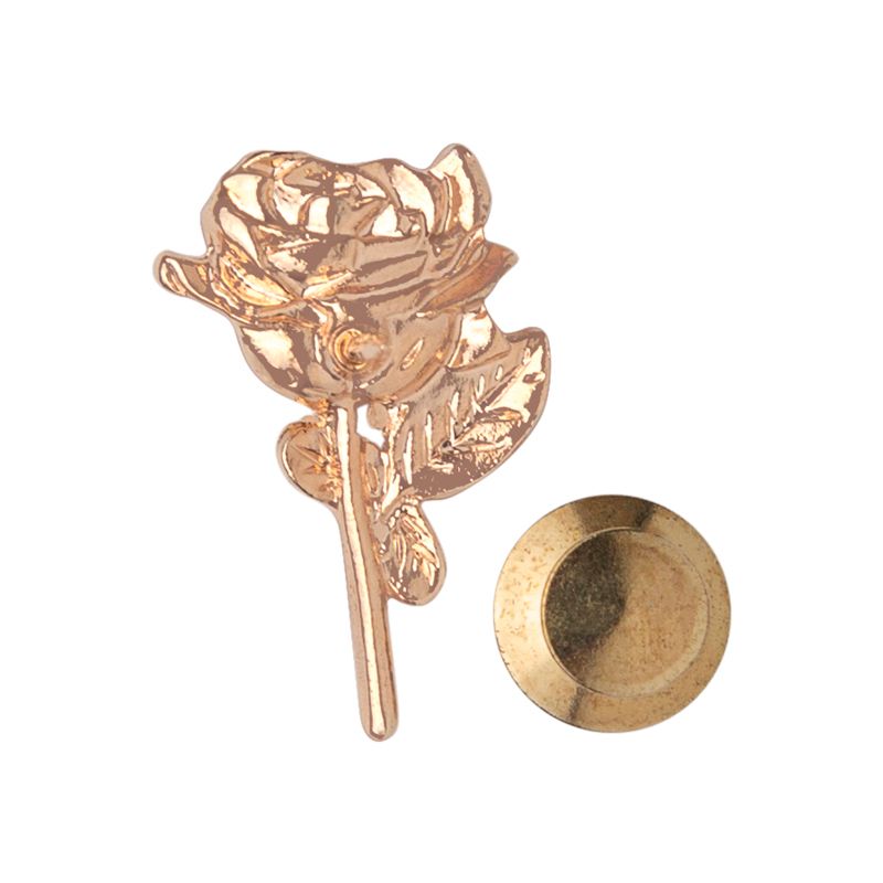 Gold Rose Pin Gold Flower Lapel Pin Awards & Gifts R Us