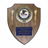 10 x 12 Inch Walnut Veneer Shield Plaque with 4 Inch Department of Justice Medallion Insert