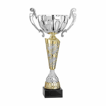 13-1/2 Inch Silver and Gold European Style Trophy Cup