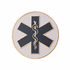 2 Inch Round Raised and Color Printed Paramedic Insignia Aluminum Metal Medallion Decal Disc-Peel and Stick Back