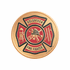 2 Inch Round Raised and Color Printed Volunteer Firefighter Aluminum Metal Medallion Decal Disc-Peel and Stick Back
