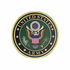 2 Inch Round Raised and Full Color Printed U.S. Army Shield Emblem Aluminum Metal Medallion Decal Disc-Peel and Stick Back