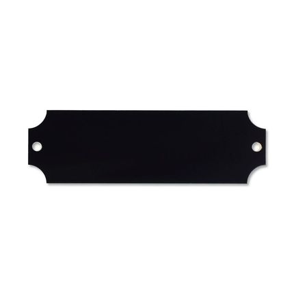3-1/4 x 1 Inch Black Brass Perpetual Engraving Plate With Notched Corners