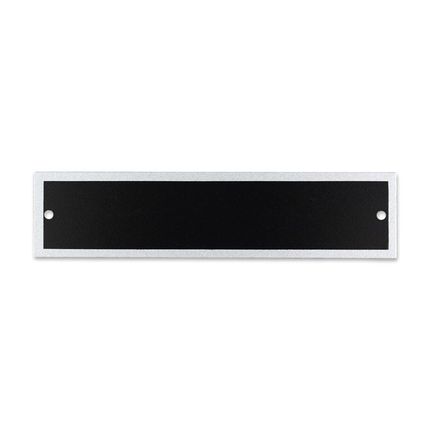 4-3/4 x 1-/18 Inch Black and Silver Screened Header Engraving Plate