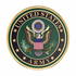 4 Inch Round Raised and Full Color Printed Litho U.S. Army Shield Emblem Metal Medallion Decal Disc-Peel and Stick Back