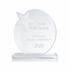 5-1/2 Inch Optical Crystal Round Shaped with Star on Square Base Award