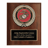 6 x 8 Inch Dark Cherry Finish Plaque with U.S. Marine Corps Cast Stone Resin Plaque Mount