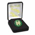 7/8 Inch Round Enameled Commitment to Safety Lapel Pin In Deluxe Black Velour Pin Box