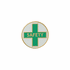  7/8 Inch Round Etched Enameled Colored Safety Insignia Brass Metal Medallion Decal Disc-Peel and Stick Back