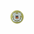 7/8 Inch Round Etched Enameled Colored U.S. Coast Guard Shield Emblem Brass Metal Medallion Decal Disc-Peel and Stick Back