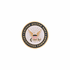 7/8 Inch Round Etched Enameled Colored United States Navy Recruiting Command Insignia Brass Metal Medallion Decal Disc-Peel and Stick Back