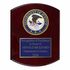 8 x 10 Inch Piano Finish Rose Wood Plaque With 4 Inch Department of Justice Medallion Insert