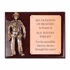 8 x 10 Inch Rosewood Piano Finish Fire Fighter Plaque With Electroplated Bronze Plaque Mount And Copper Plate