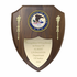 9-1/2 x 12 Inch Genuine Walnut Department of Justice Medallion, Torches and Shield Plaque