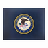 9 x 11-3/4 Inch Blue Certificate Holder With 4 Inch Department of Justice Embossed Printed Aluminum Medallion