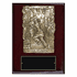 9 x 12 Inch Rosewood Piano Finish Fire Fighter Plaque With Electroplated Brass Plaque Mount And Black Screened Plate