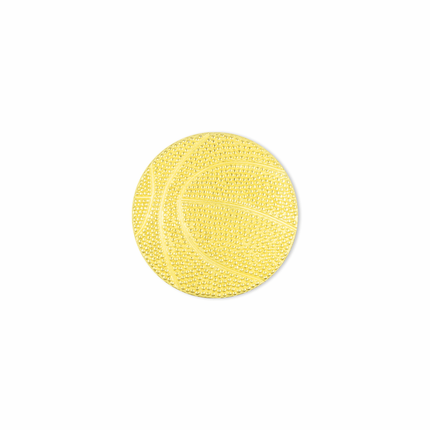 1 Inch Gold Basketball Chenille Pin
