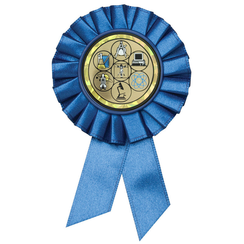 thumbnail image 2 of Crown Awards Academic Ribbons- 2\" STEM Science 2 of 11