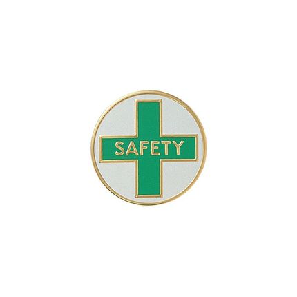  7/8 Inch Round Etched Enameled Colored Safety Insignia Brass Metal Medallion Decal Disc-Peel and Stick Back