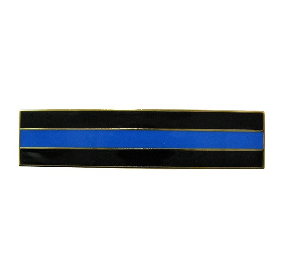 Blue Line Pin Blue Line Police Pin - Gold Outline 1 13/16