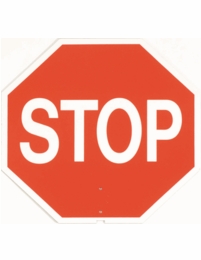 24"  Stop/Slow  3M REFLECTIVE Traffic Sign with 60" Wooden Handle