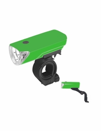 3 LED 3 Mode Bike Headlight - Neon Green Casing